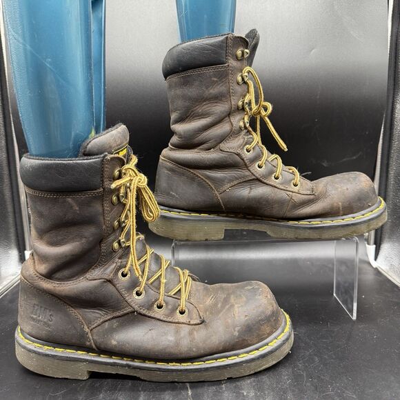 Dr. Martens Other - Dr. Martens Boots Mens Size 10 Industrial Brown Steel Toe Air Wair ASTM F2413-11